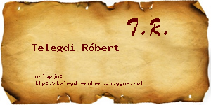 Telegdi Róbert névjegykártya